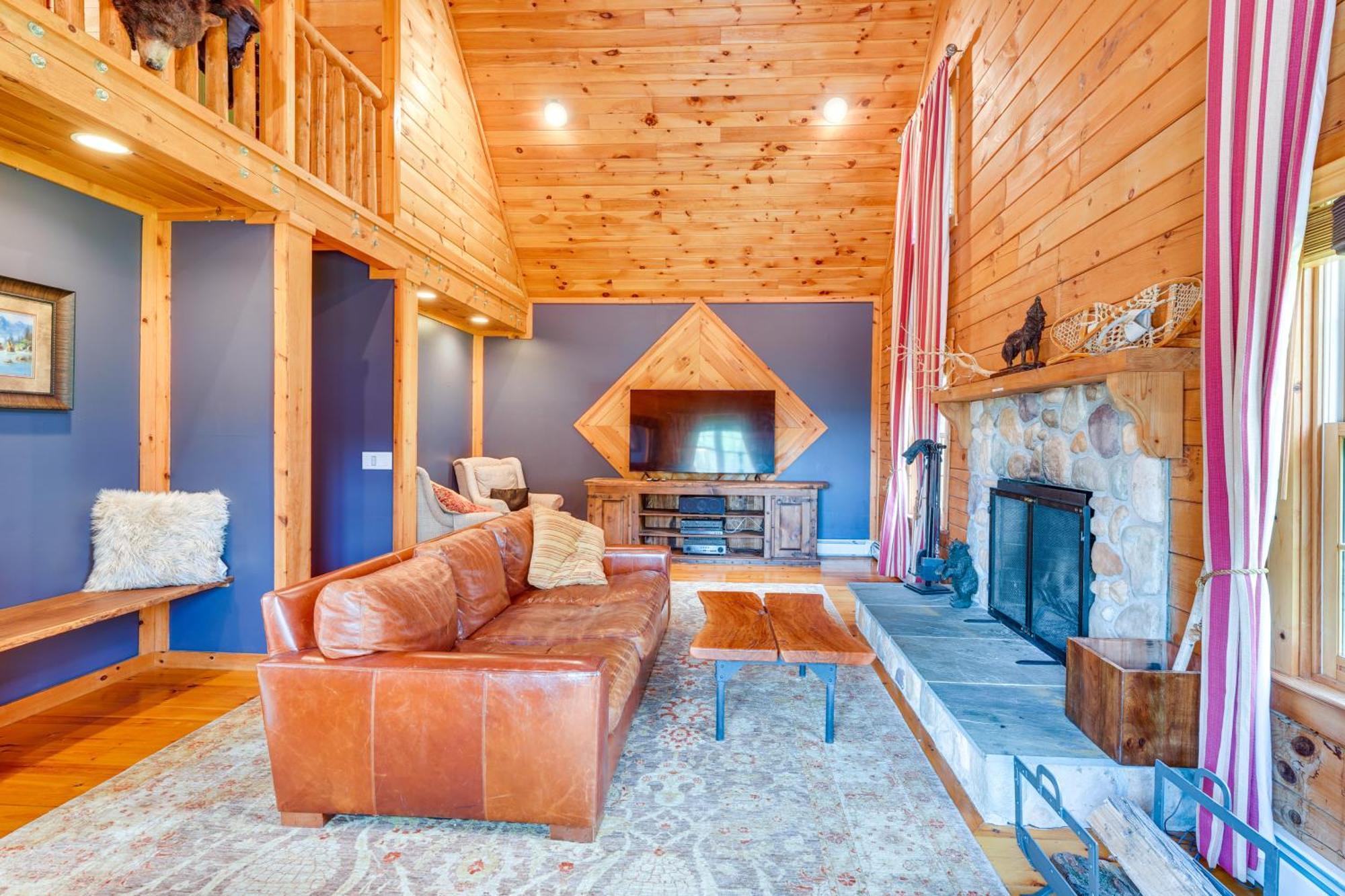 Luxury Log Cabin With Ev Charger And Mtn Views! Blairstown Luaran gambar